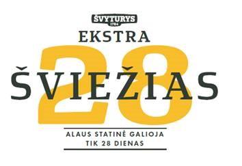 Prekės ženklas: ŠVYTURYS 1784 EKSTRA 28 ŠVIEŽIAS ALAUS STATINĖ GALIOJA TIK 28 DIENAS